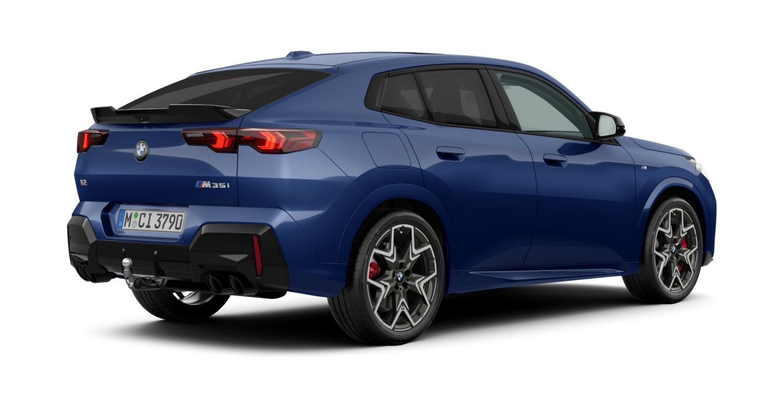 BMW BMW X in Blau von hinten