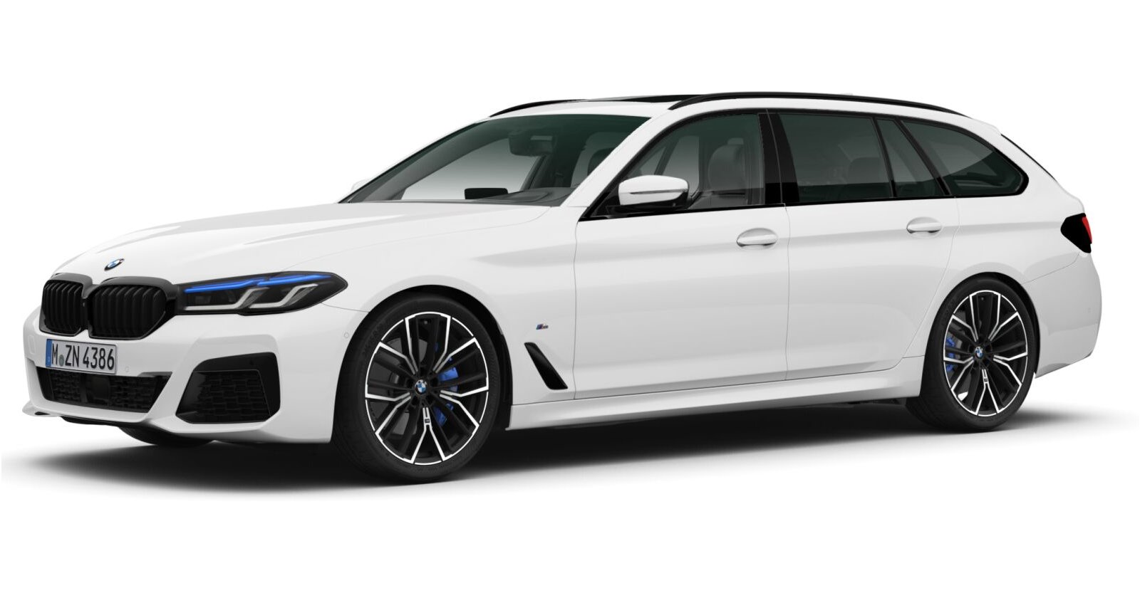 BMW BMW 5er in Weiß von vorne BMW BMW 5er in Weiß von vorne