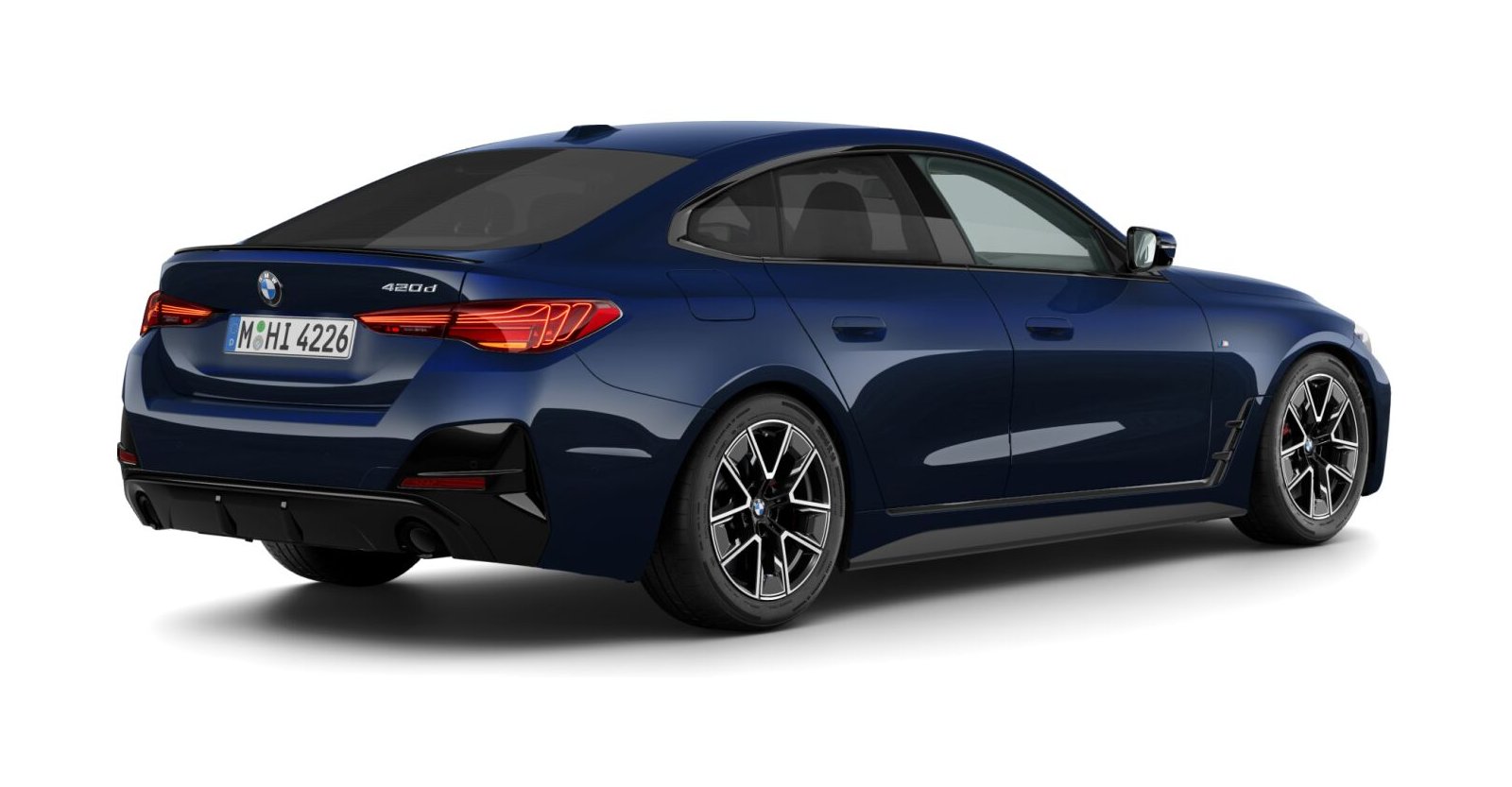 BMW BMW 4er in Blau von hinten