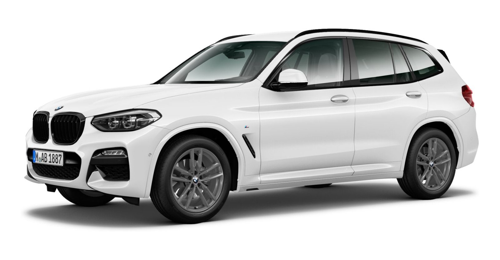 BMW X3 xDrive20d in Weiß von vorne
