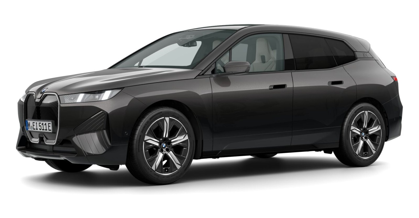 BMW iX xDrive45 in Grau von vorne BMW iX xDrive45 in Grau von vorne