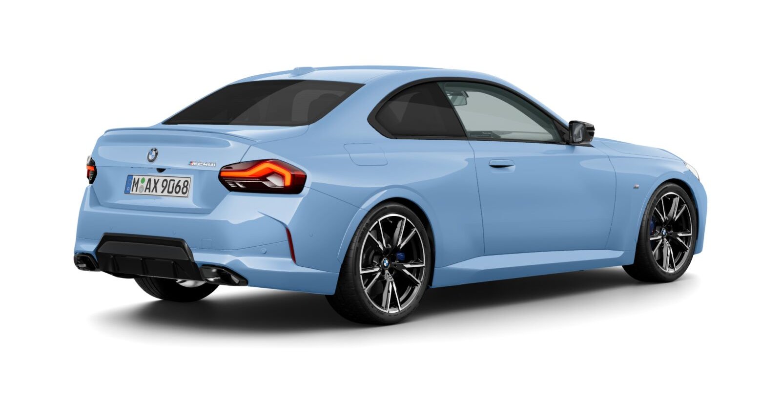 BMW BMW 2er in Blau von hinten