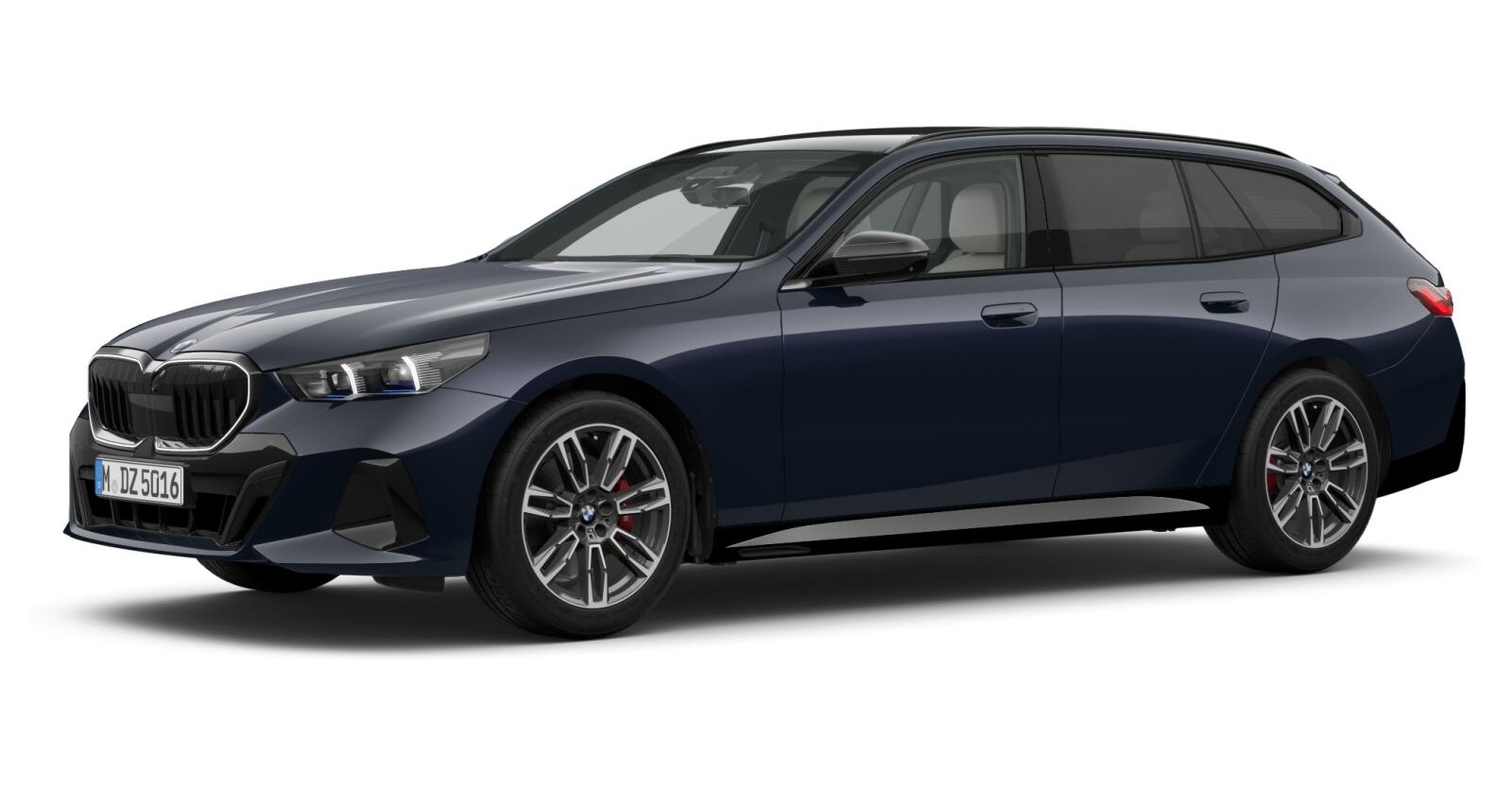 BMW 520i Touring in Schwarz von vorne BMW 520i Touring in Schwarz von vorne