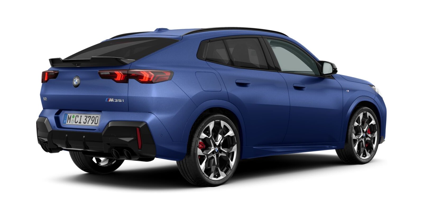 BMW BMW X in Blau von hinten BMW BMW X in Blau von hinten