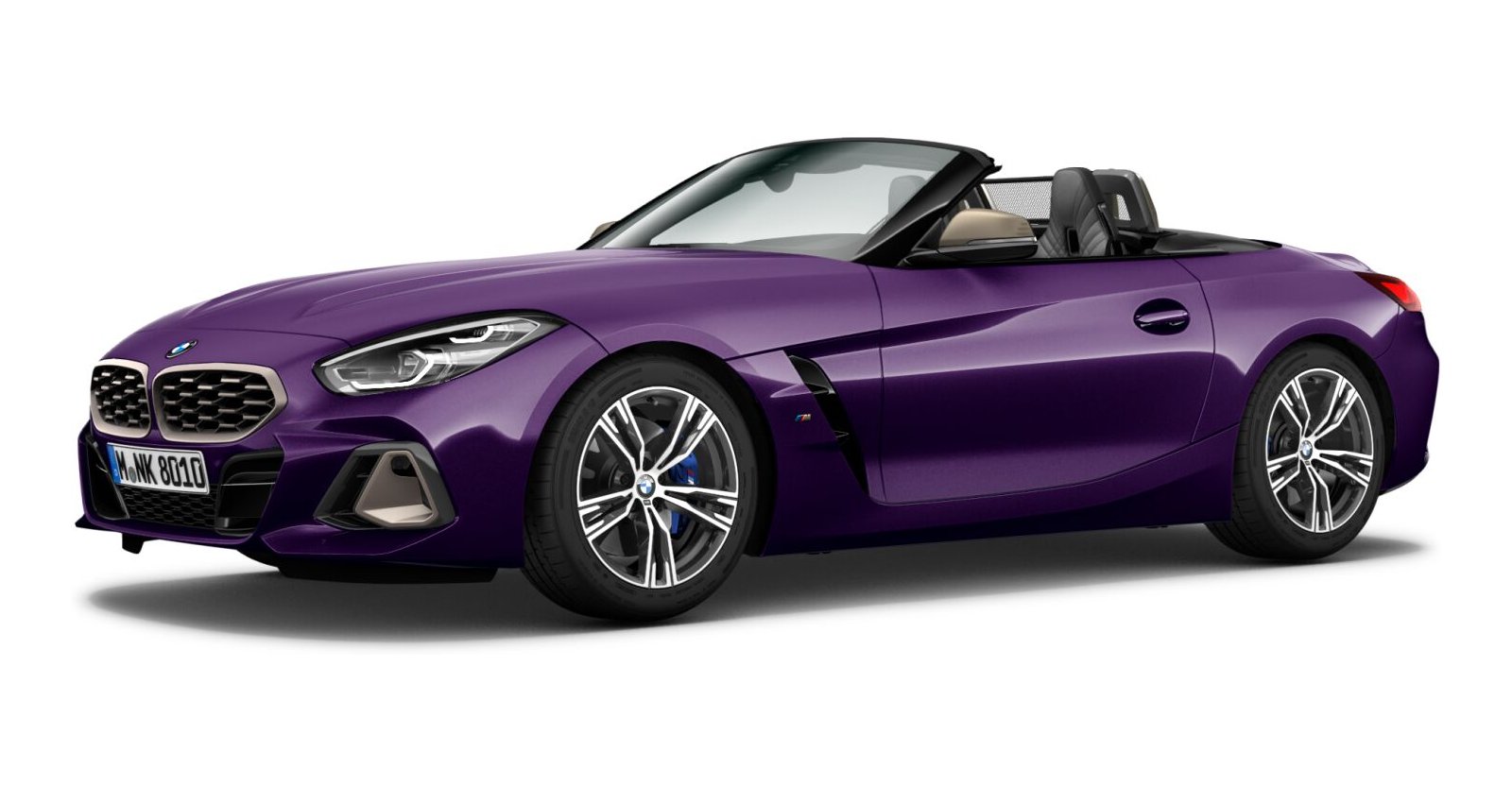 BMW BMW Z in Lila von vorne