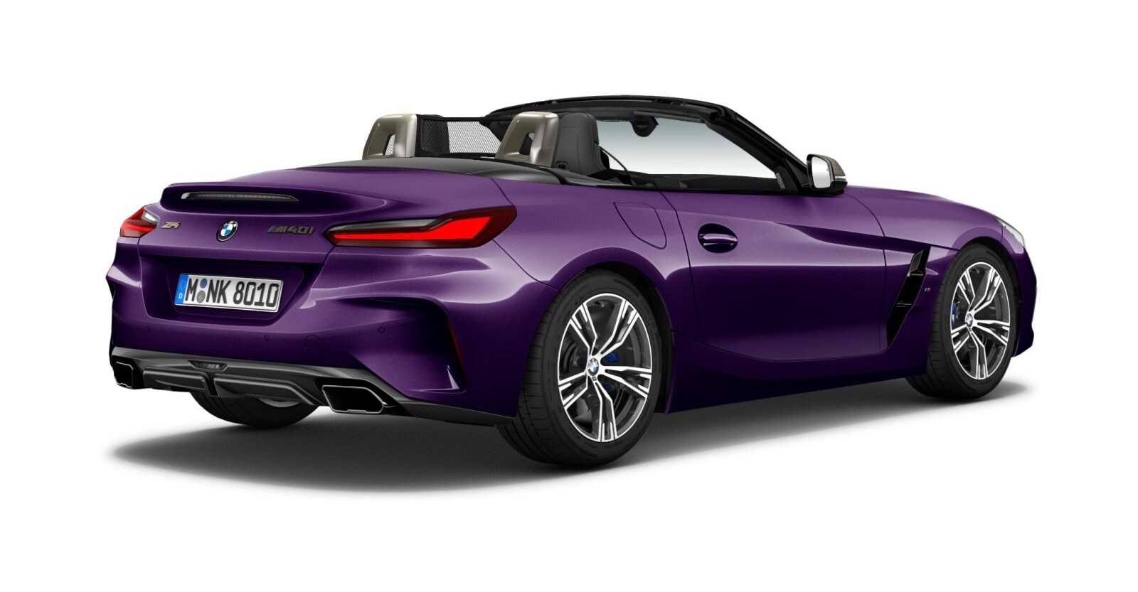 BMW BMW Z in Lila von hinten