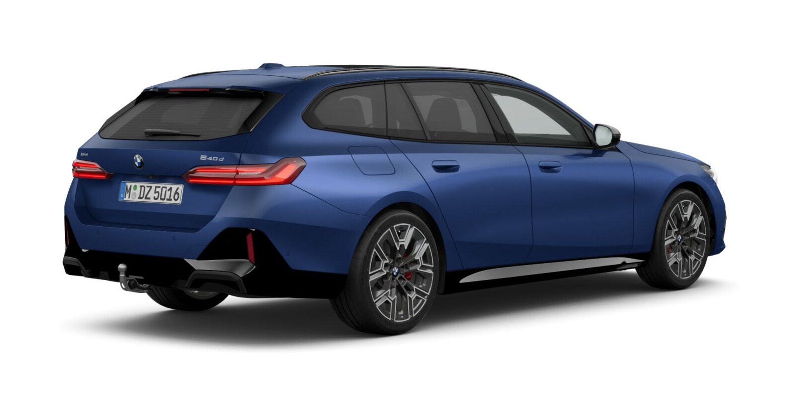 BMW BMW 5er in Blau von hinten