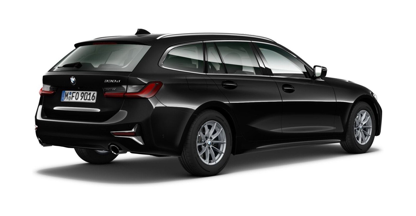 BMW BMW 3er in Schwarz von hinten BMW BMW 3er in Schwarz von hinten