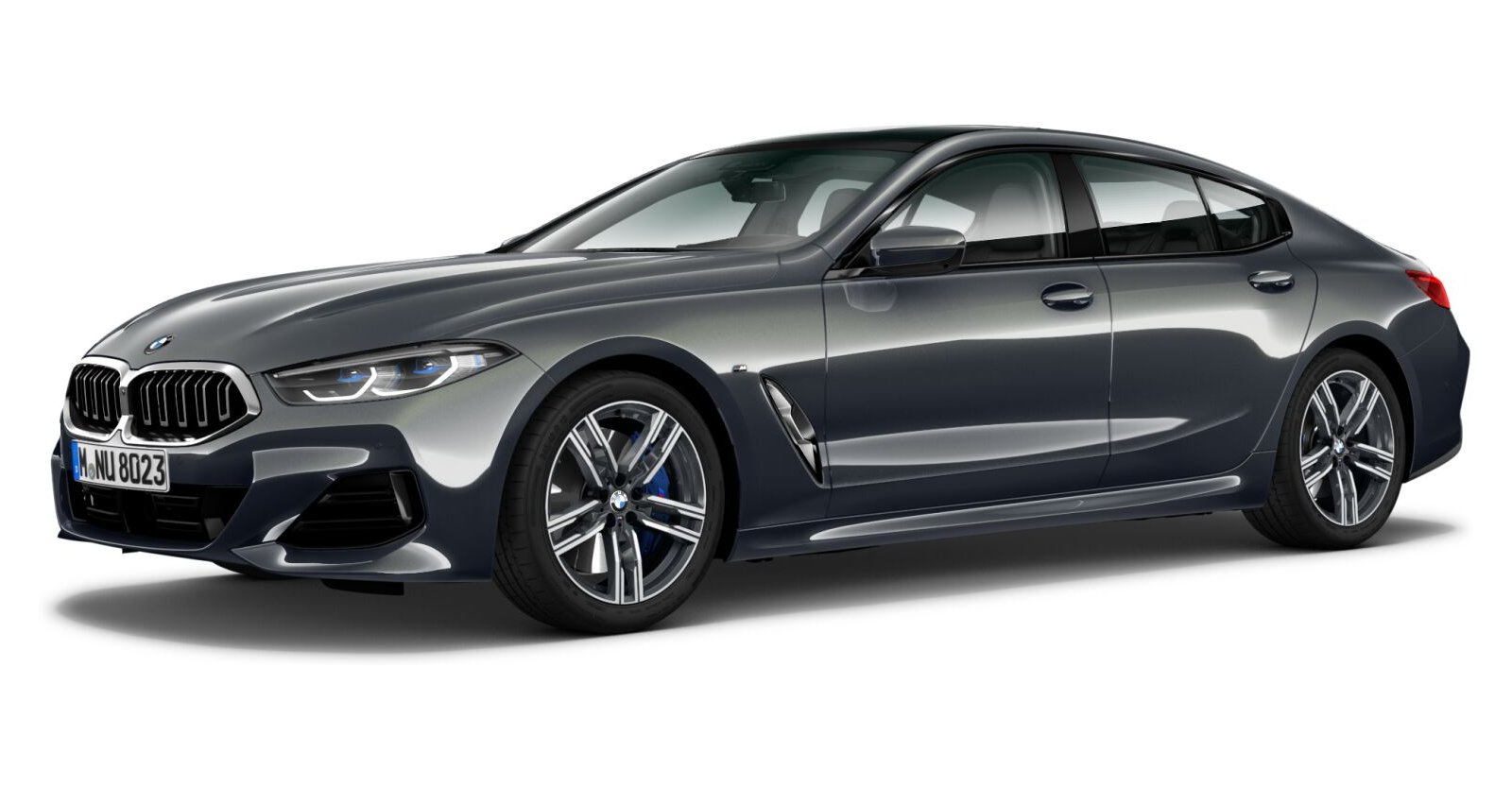 BMW 840i xDrive Gran Coupé in Grau von vorne BMW 840i xDrive Gran Coupé in Grau von vorne
