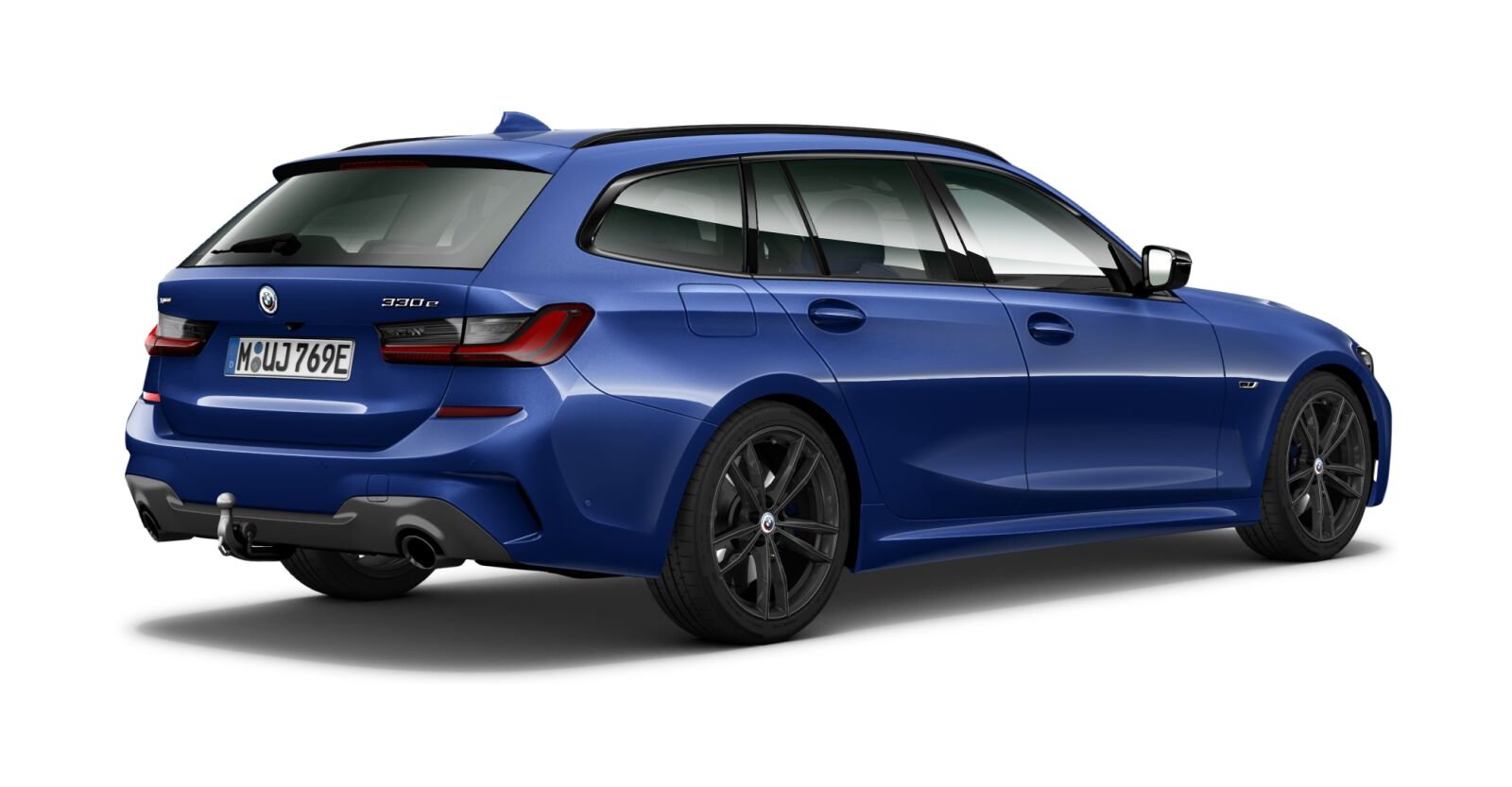 BMW BMW 3er in Blau von hinten BMW BMW 3er in Blau von hinten