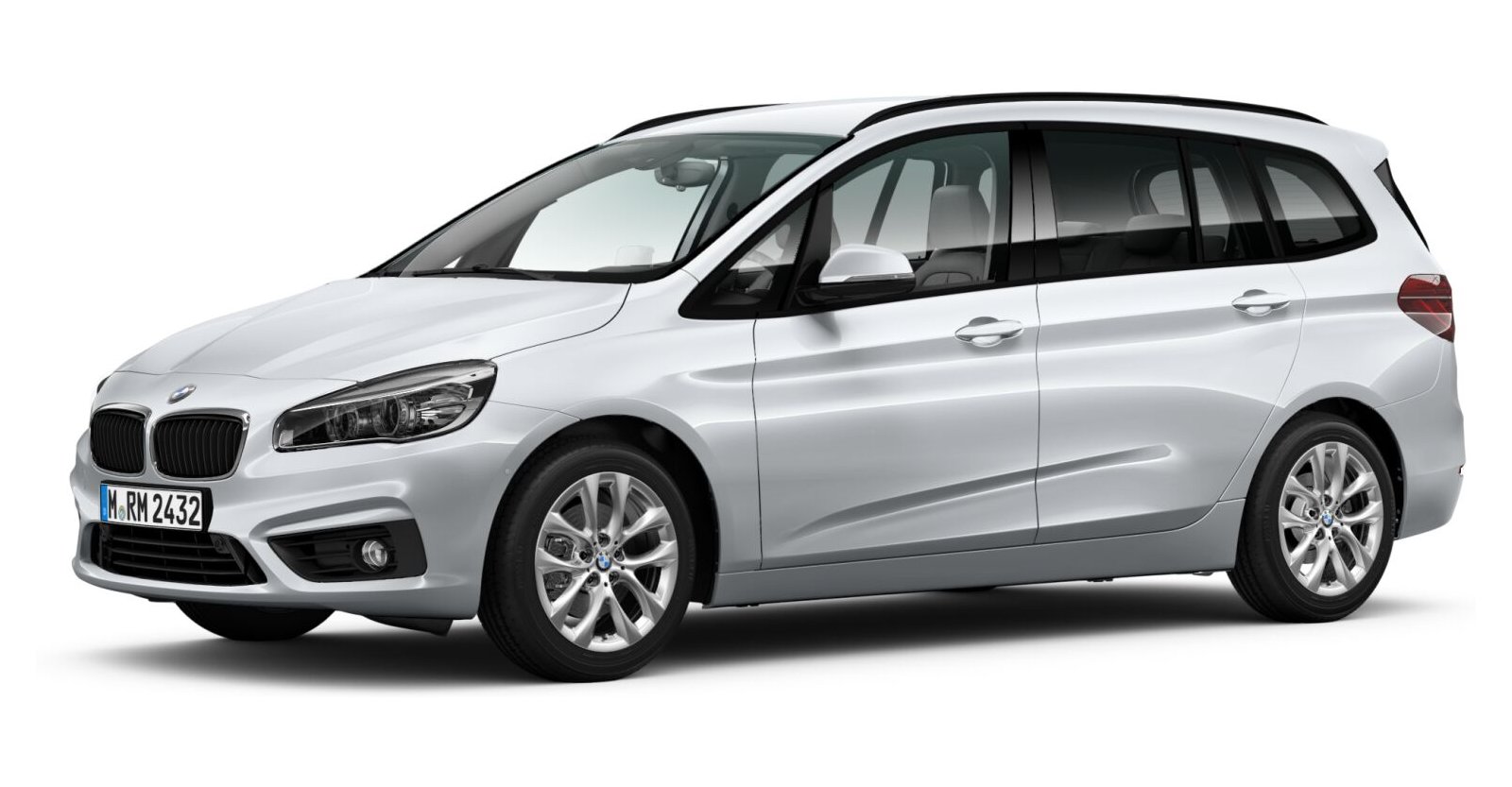 BMW 220d xDrive Gran Tourer in Silber von vorne BMW 220d xDrive Gran Tourer in Silber von vorne