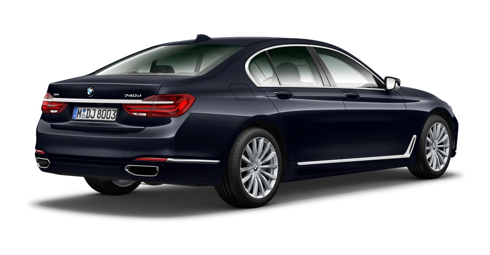 BMW BMW 7er in Blau von hinten BMW BMW 7er in Blau von hinten