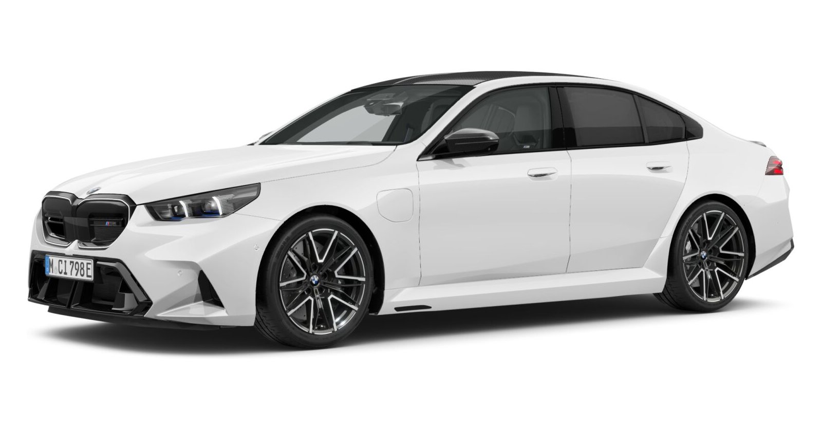 BMW M5 Limousine in Weiß von vorne BMW M5 Limousine in Weiß von vorne