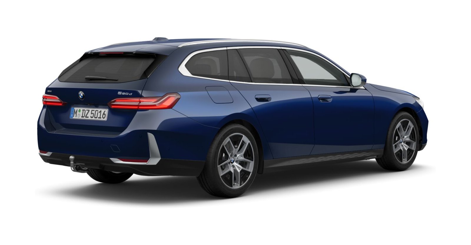 BMW BMW 5er in Blau von hinten BMW BMW 5er in Blau von hinten