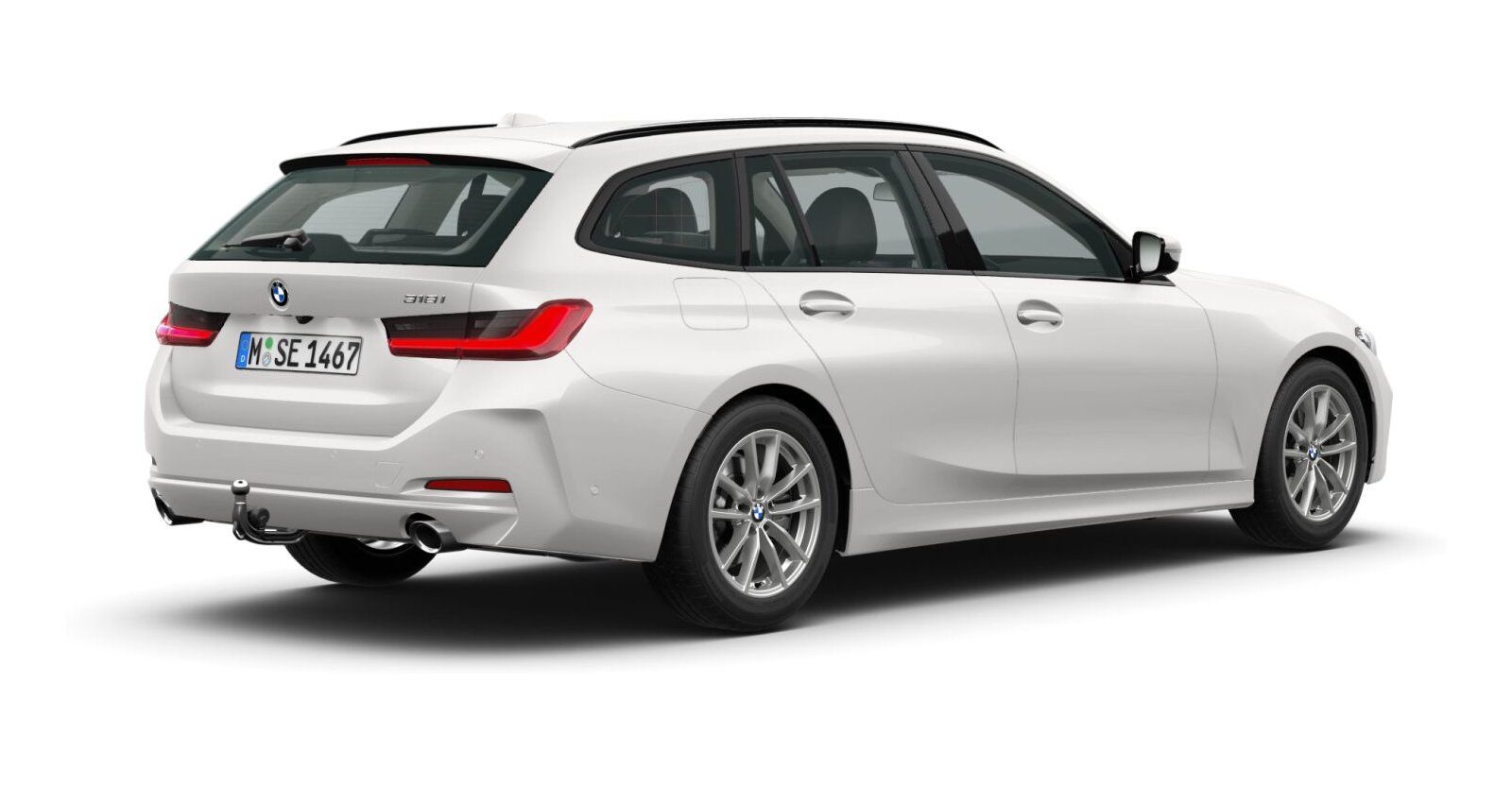 BMW BMW 3er in Weiß von hinten