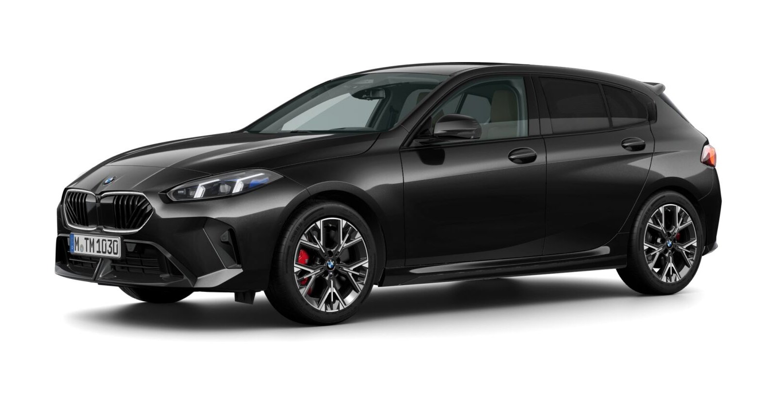 BMW 120d in Schwarz von vorne