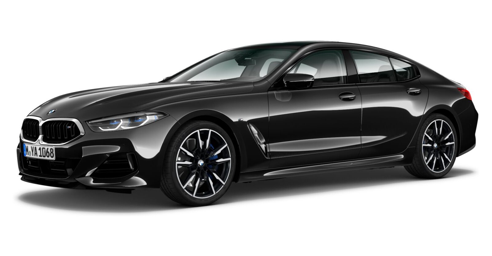 BMW M850i xDrive Gran Coupé in Schwarz von vorne BMW M850i xDrive Gran Coupé in Schwarz von vorne