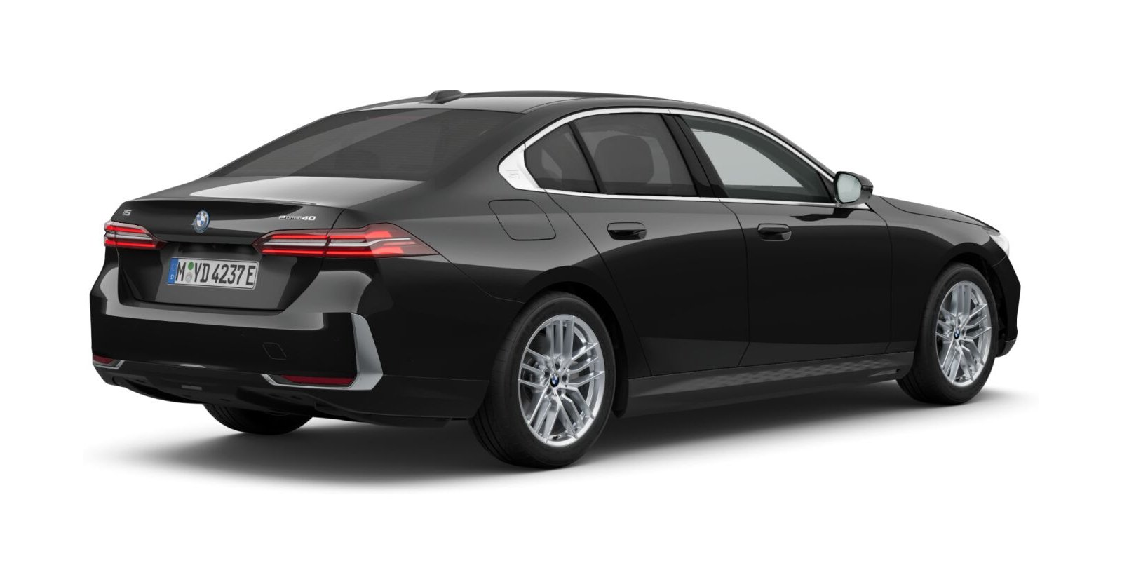 BMW BMW I in Schwarz von hinten BMW BMW I in Schwarz von hinten