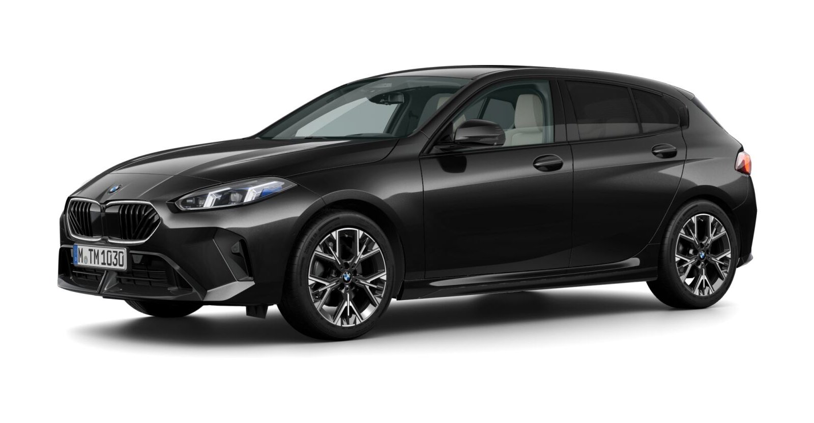 BMW BMW 1er in Schwarz von vorne
