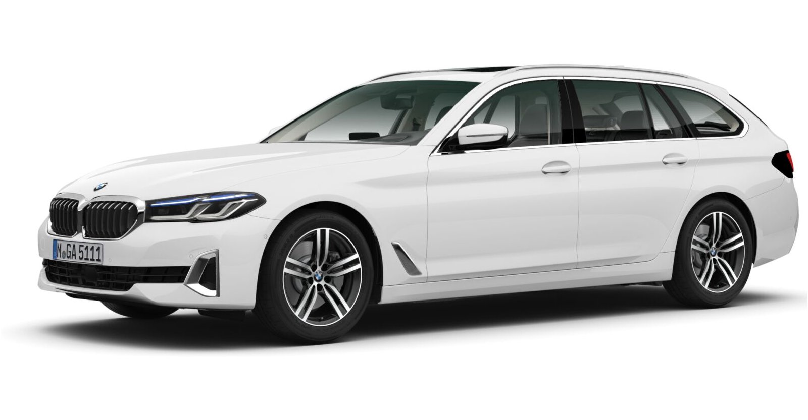BMW BMW 5er in Weiß von vorne BMW BMW 5er in Weiß von vorne