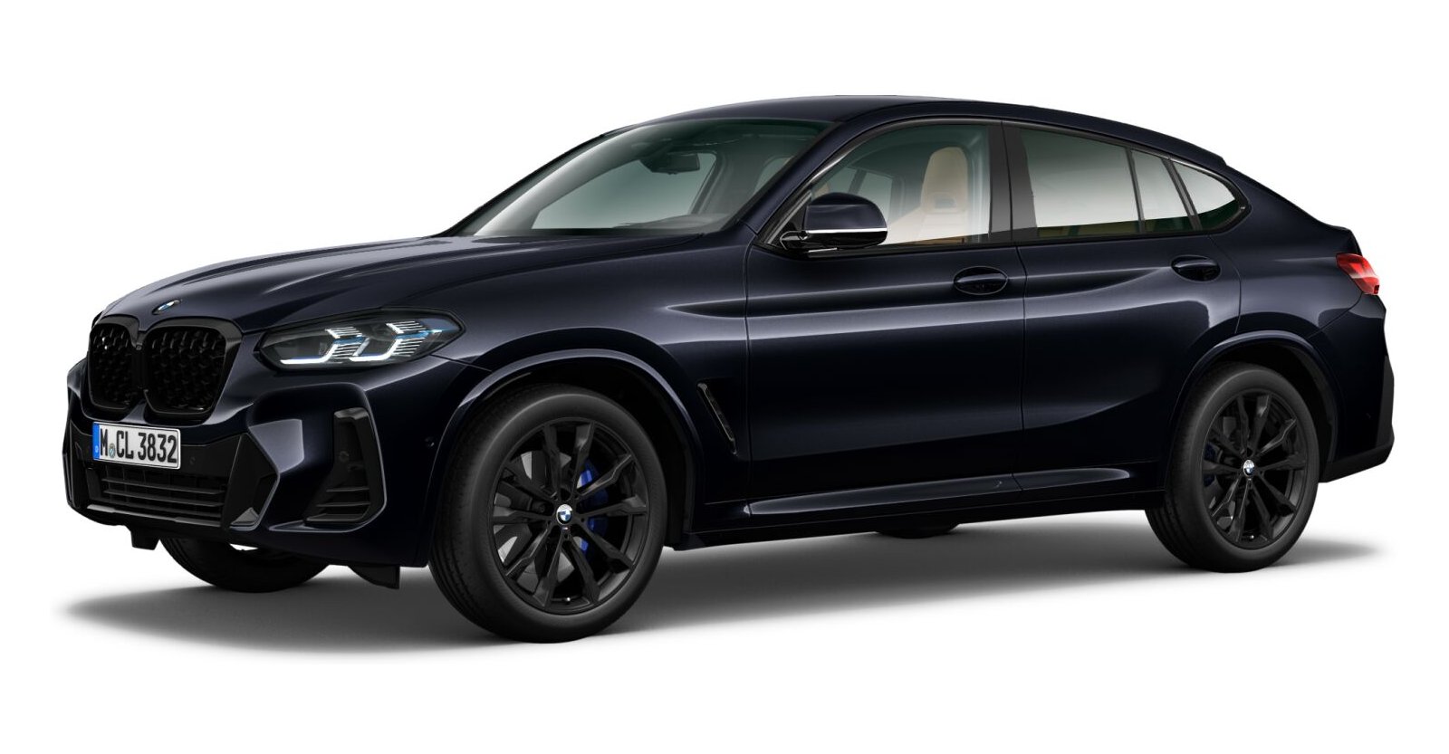 BMW X4 xDrive20d in Schwarz von vorne
