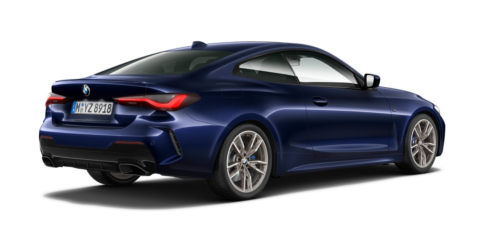 BMW BMW 4er in Blau von hinten BMW BMW 4er in Blau von hinten