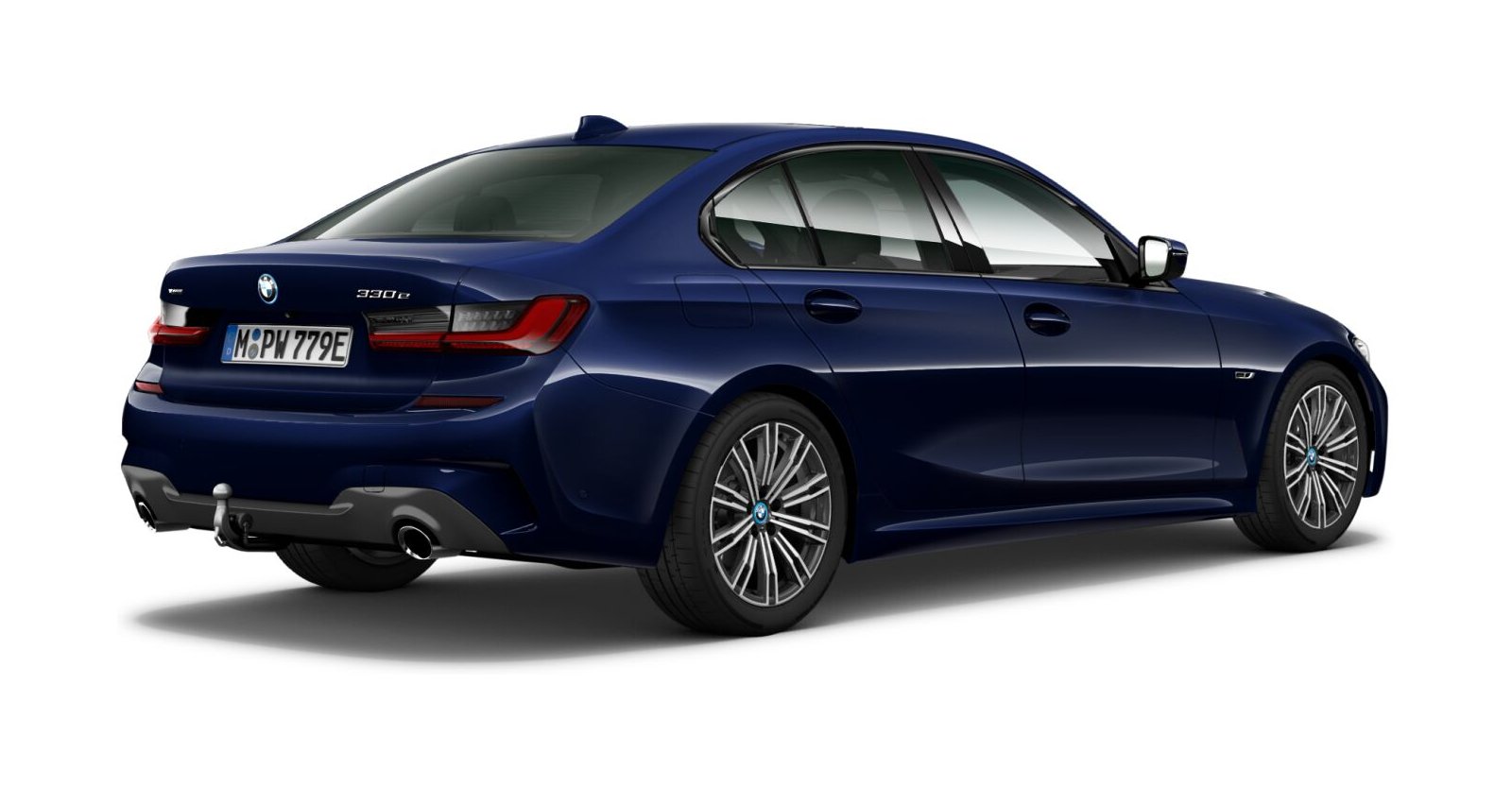 BMW BMW 3er in Blau von hinten BMW BMW 3er in Blau von hinten