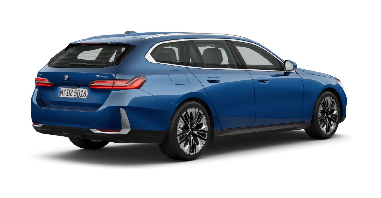 BMW BMW 5er in Blau von hinten BMW BMW 5er in Blau von hinten