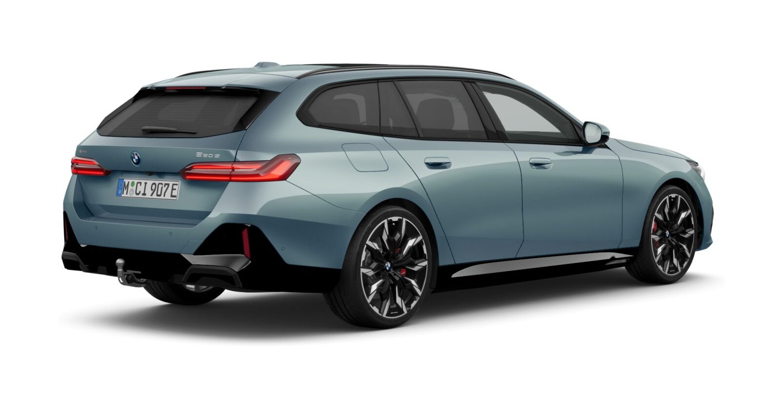 BMW BMW 5er in Grün von hinten