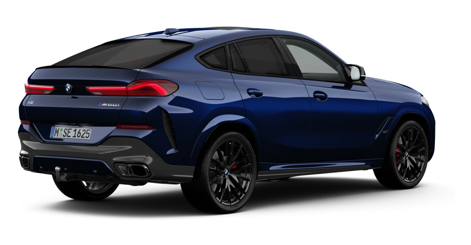 BMW BMW X in Blau von hinten