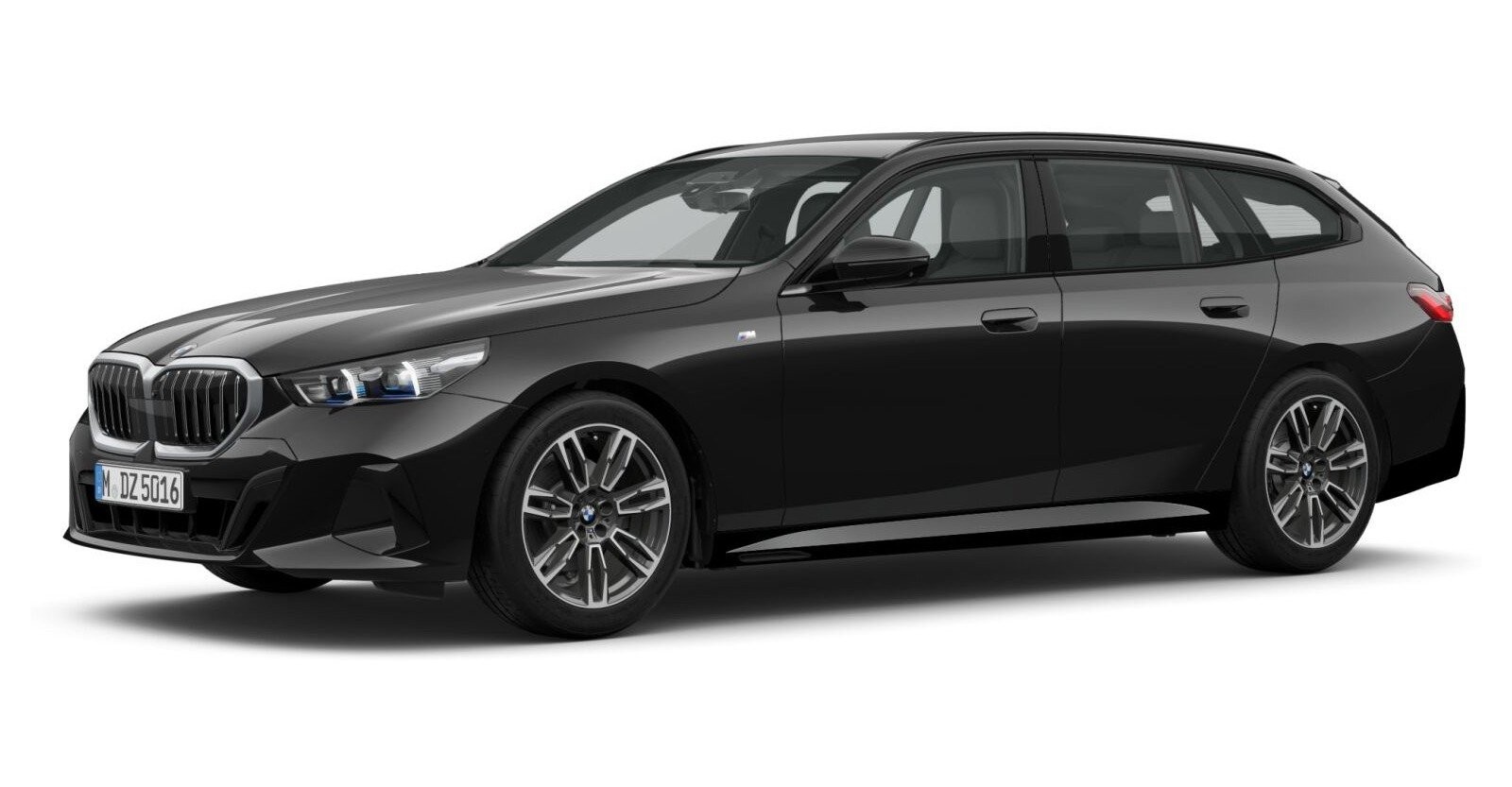 BMW 520d Touring in Schwarz von vorne BMW 520d Touring in Schwarz von vorne