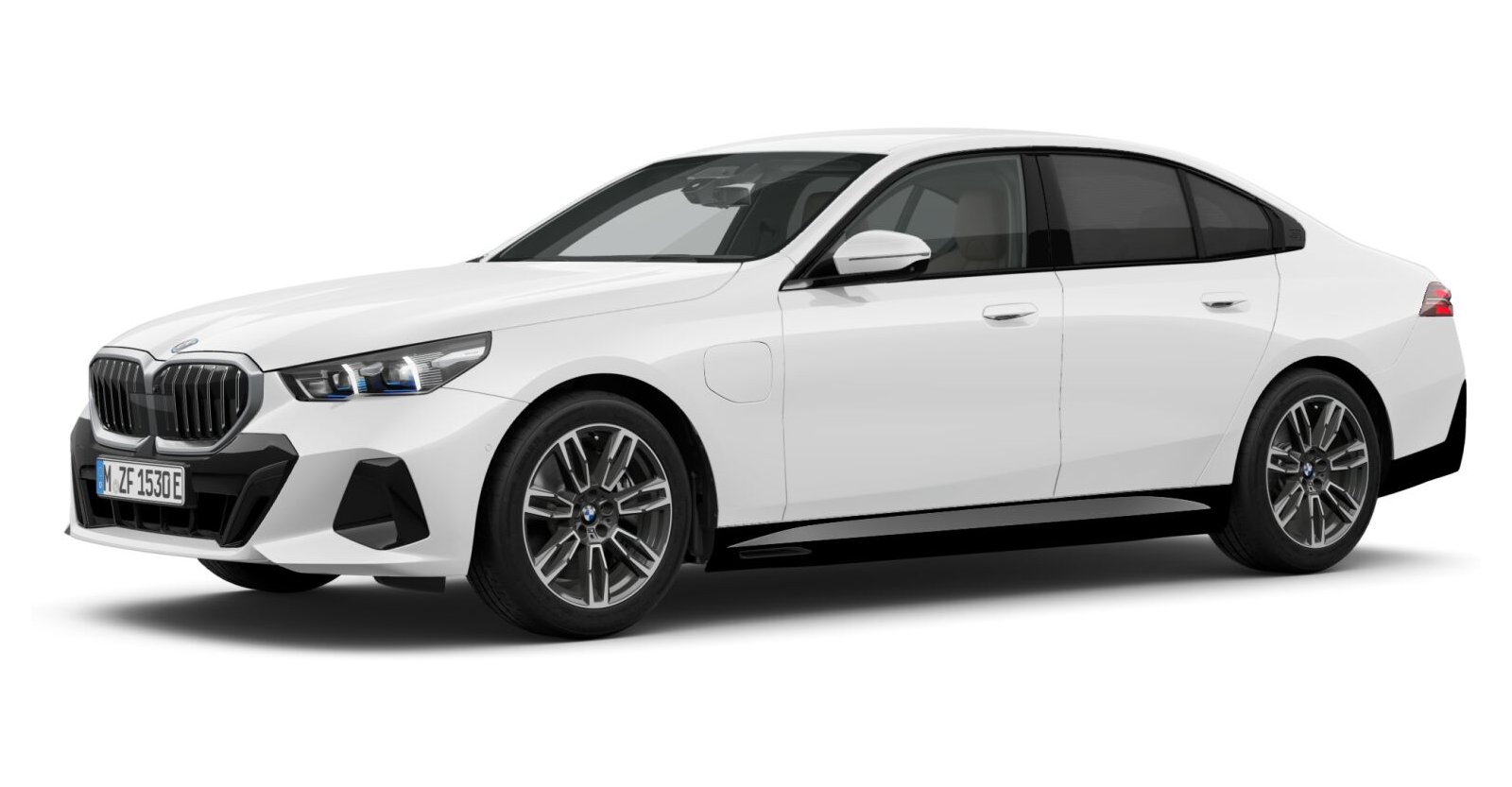 BMW BMW 5er in Weiß von vorne BMW BMW 5er in Weiß von vorne