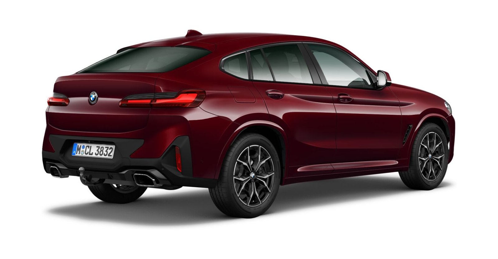 BMW BMW X in Rot von hinten