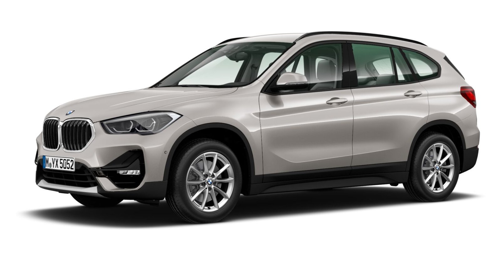 BMW X1 sDrive18i in Silber von vorne BMW X1 sDrive18i in Silber von vorne