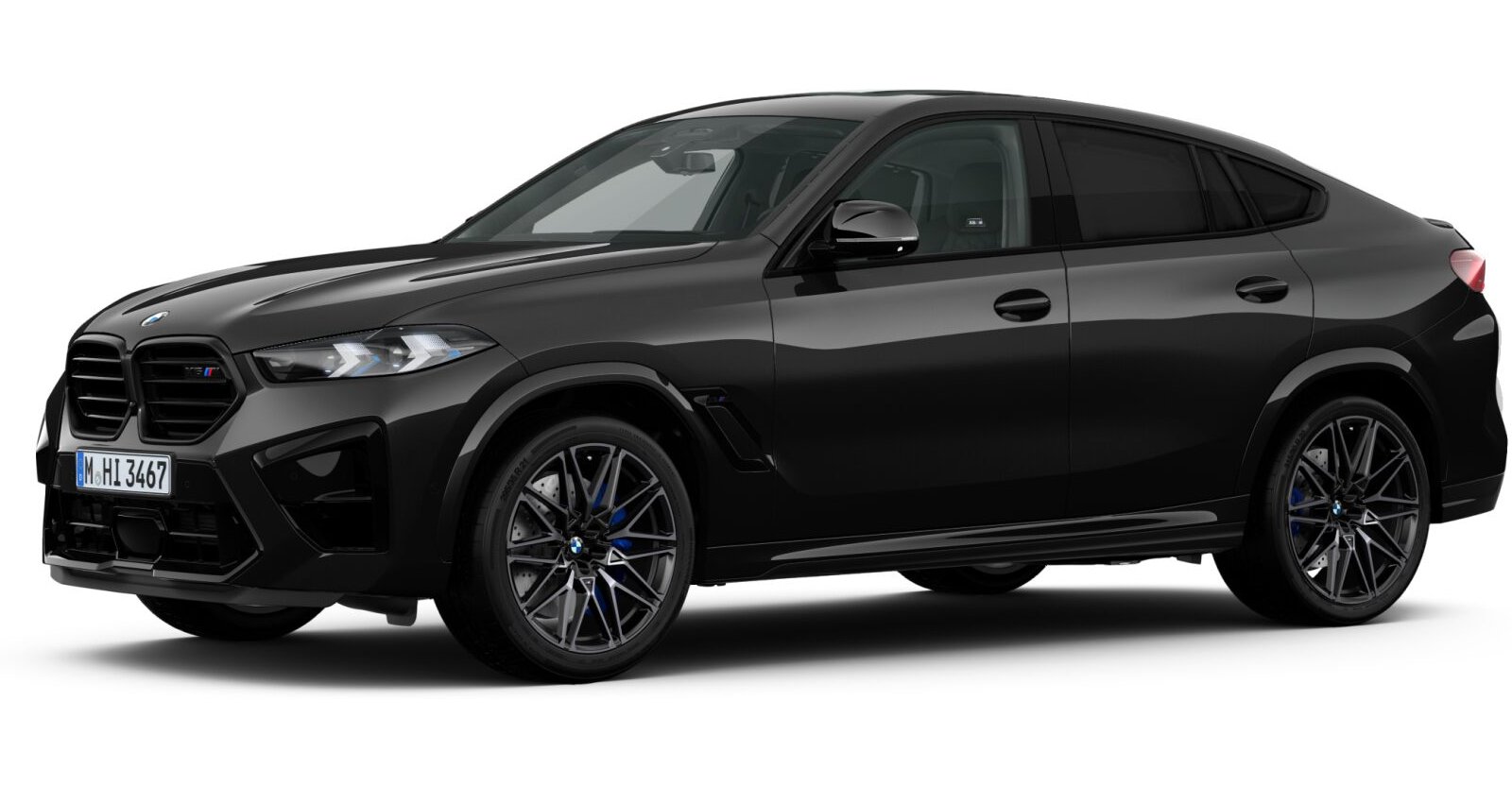 BMW X6 M in Schwarz von vorne BMW X6 M in Schwarz von vorne
