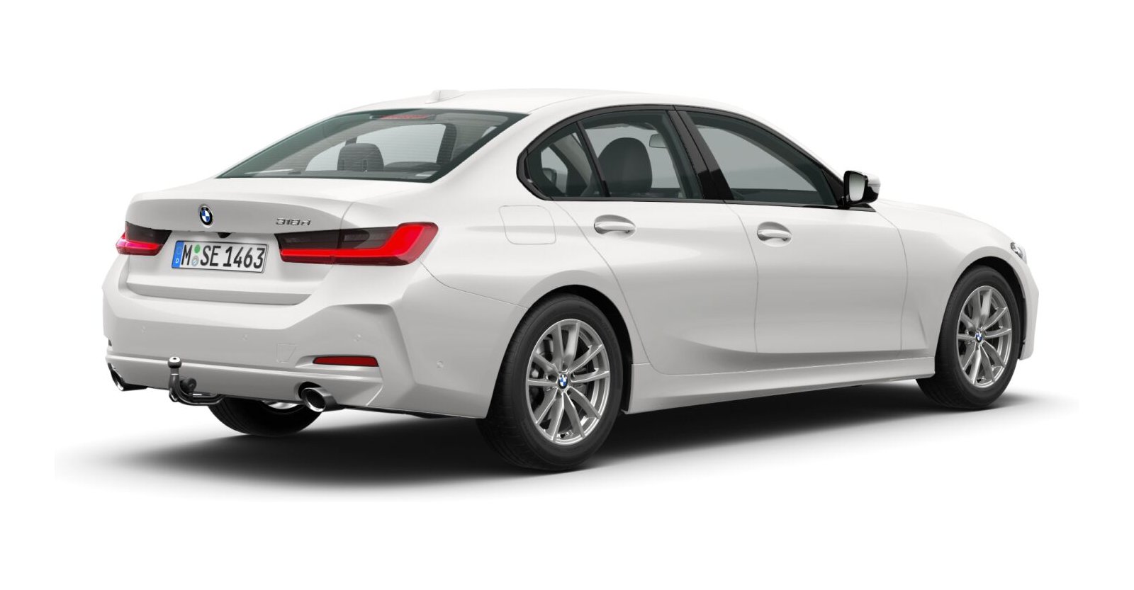 BMW BMW 3er in Weiß von hinten