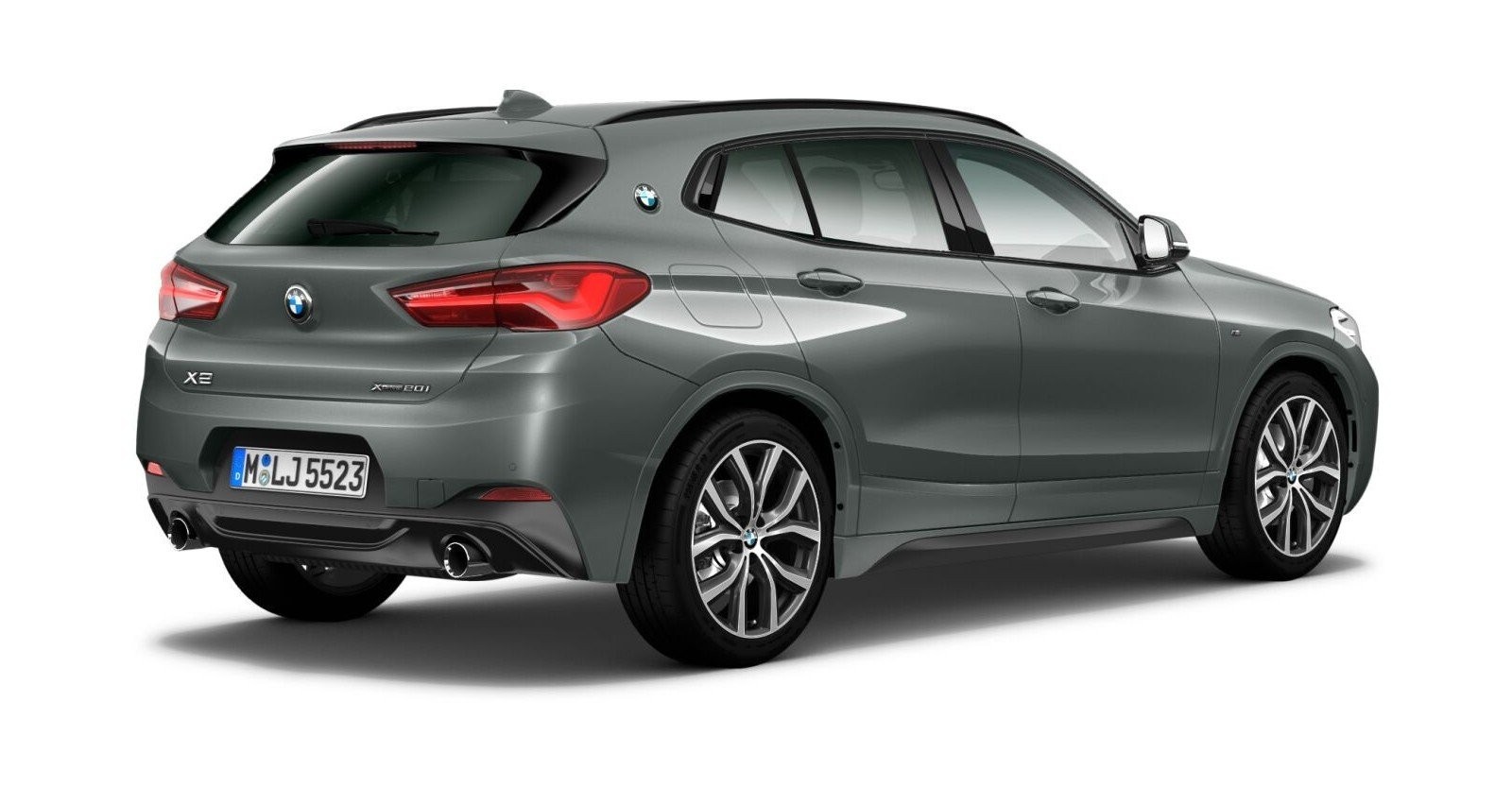 BMW BMW X in Grau von hinten