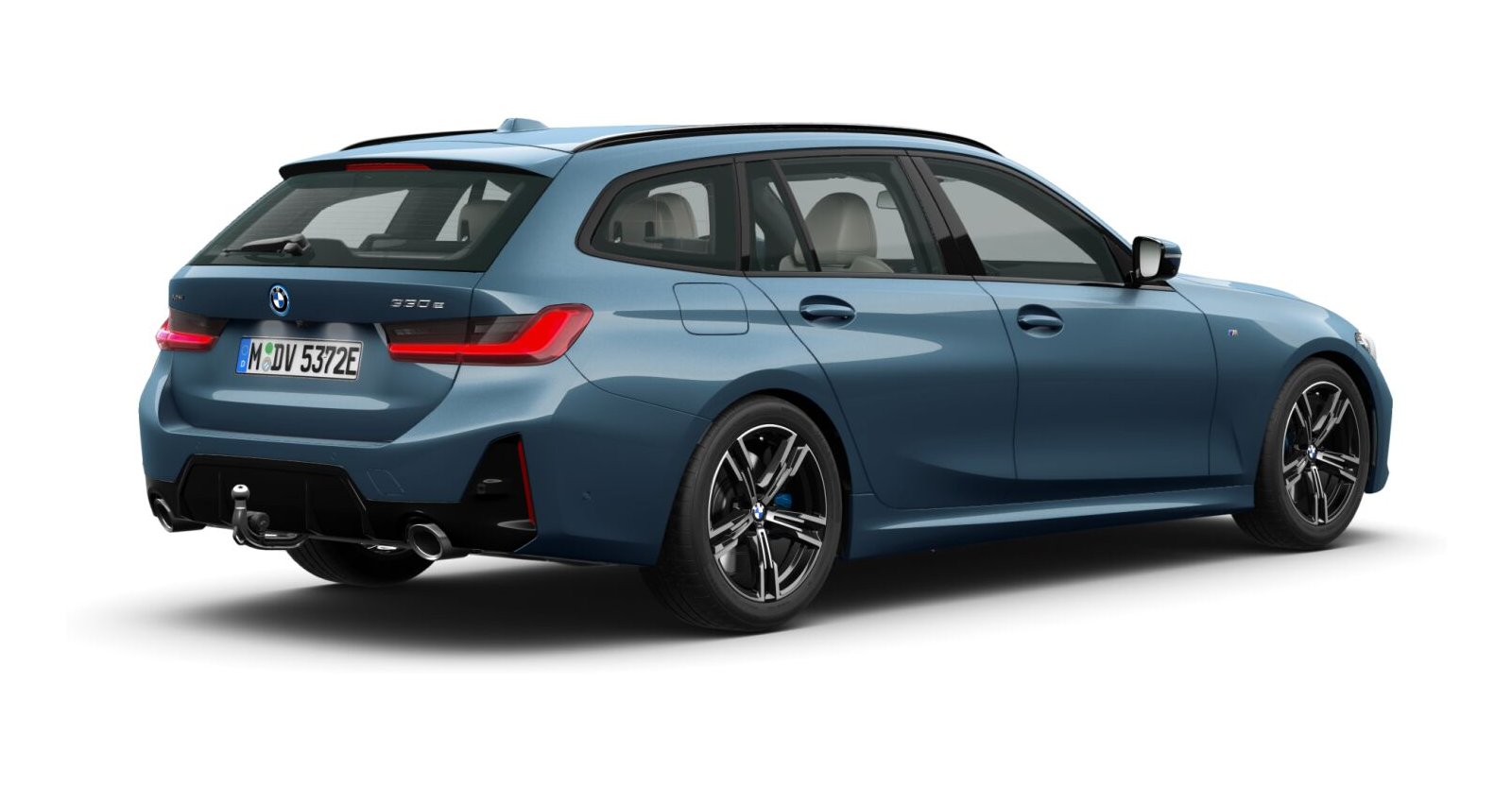 BMW BMW 3er in Blau von hinten BMW BMW 3er in Blau von hinten
