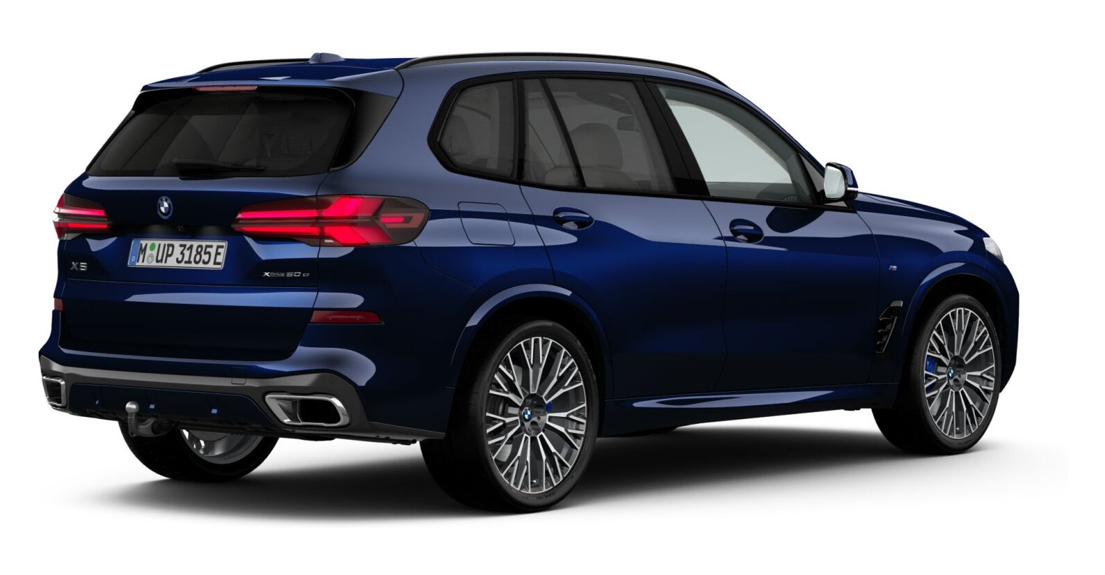BMW BMW X in Blau von hinten