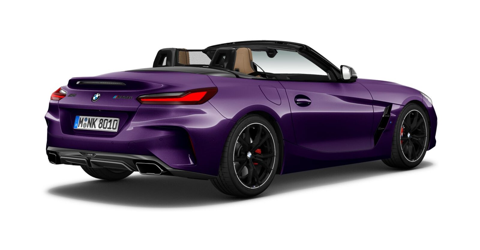 BMW BMW Z in Lila von hinten BMW BMW Z in Lila von hinten