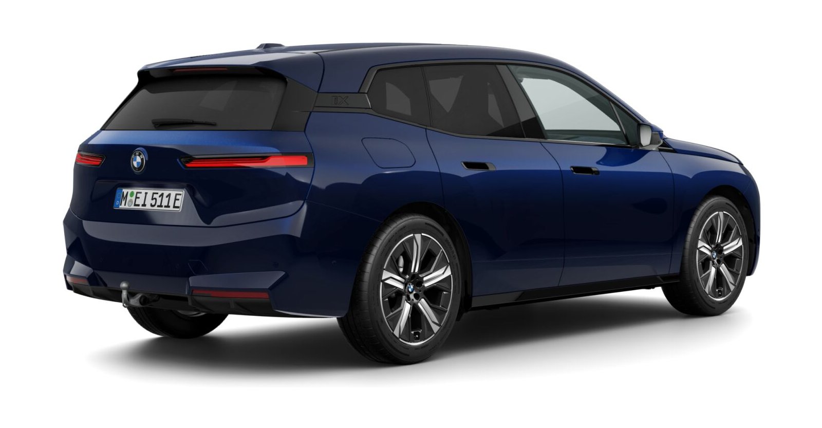 BMW BMW I in Blau von hinten