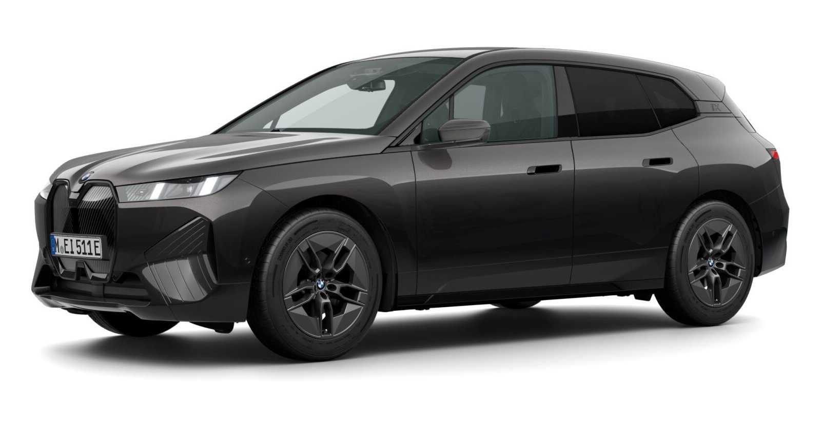 BMW iX xDrive45 in Grau von vorne