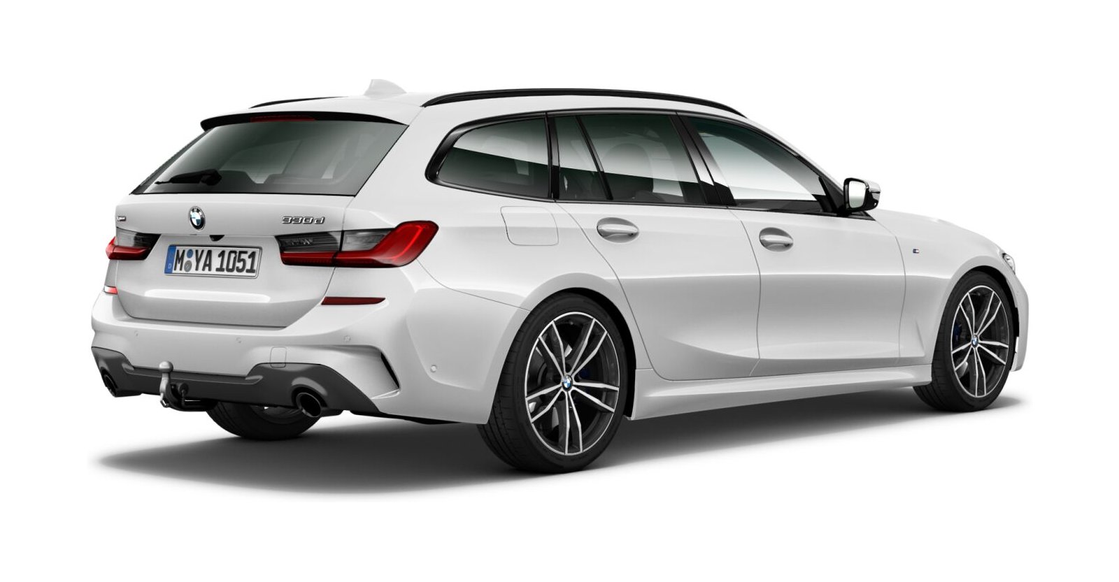 BMW BMW 3er in Weiß von hinten