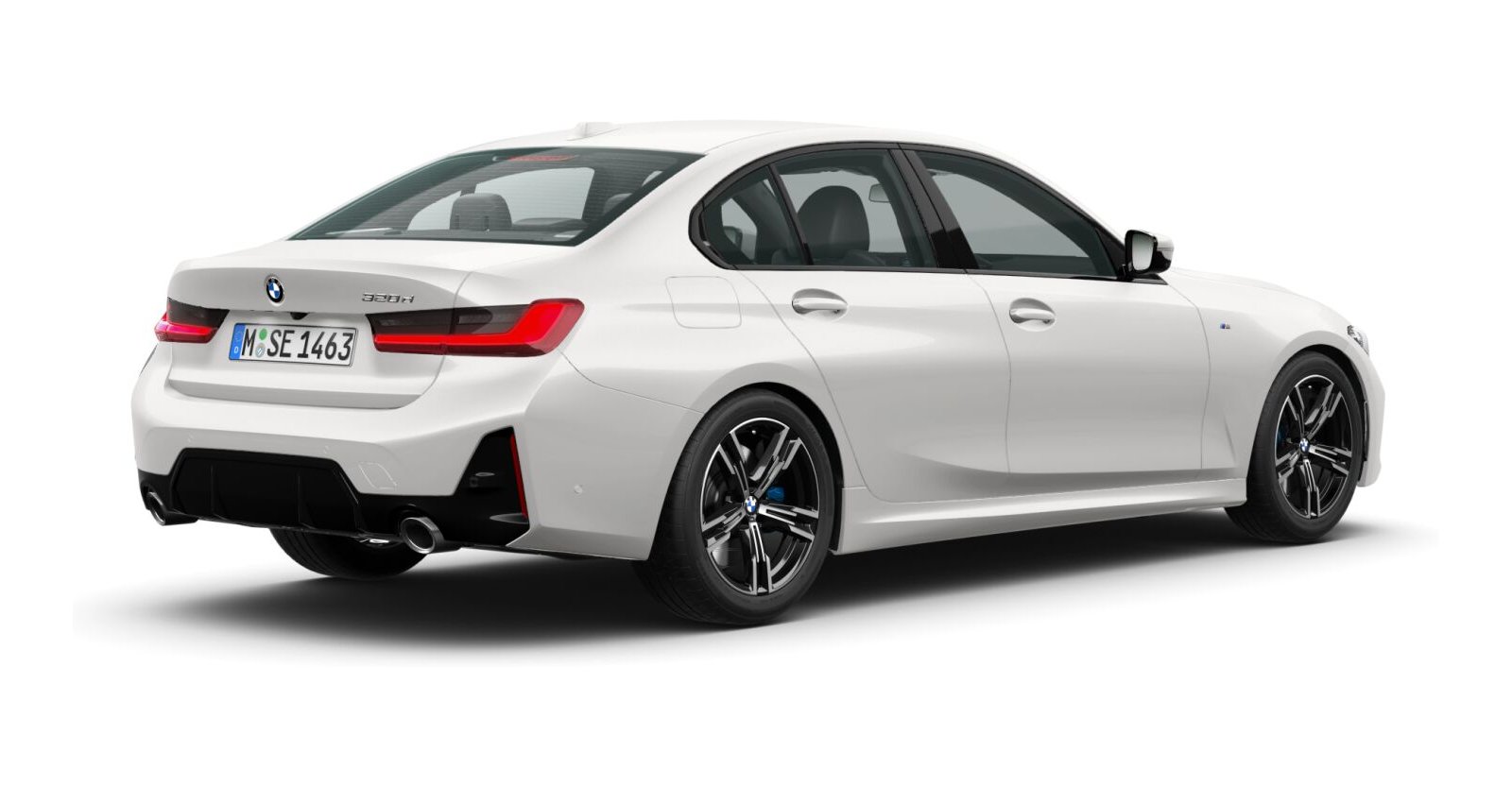 BMW BMW 3er in Weiß von hinten BMW BMW 3er in Weiß von hinten