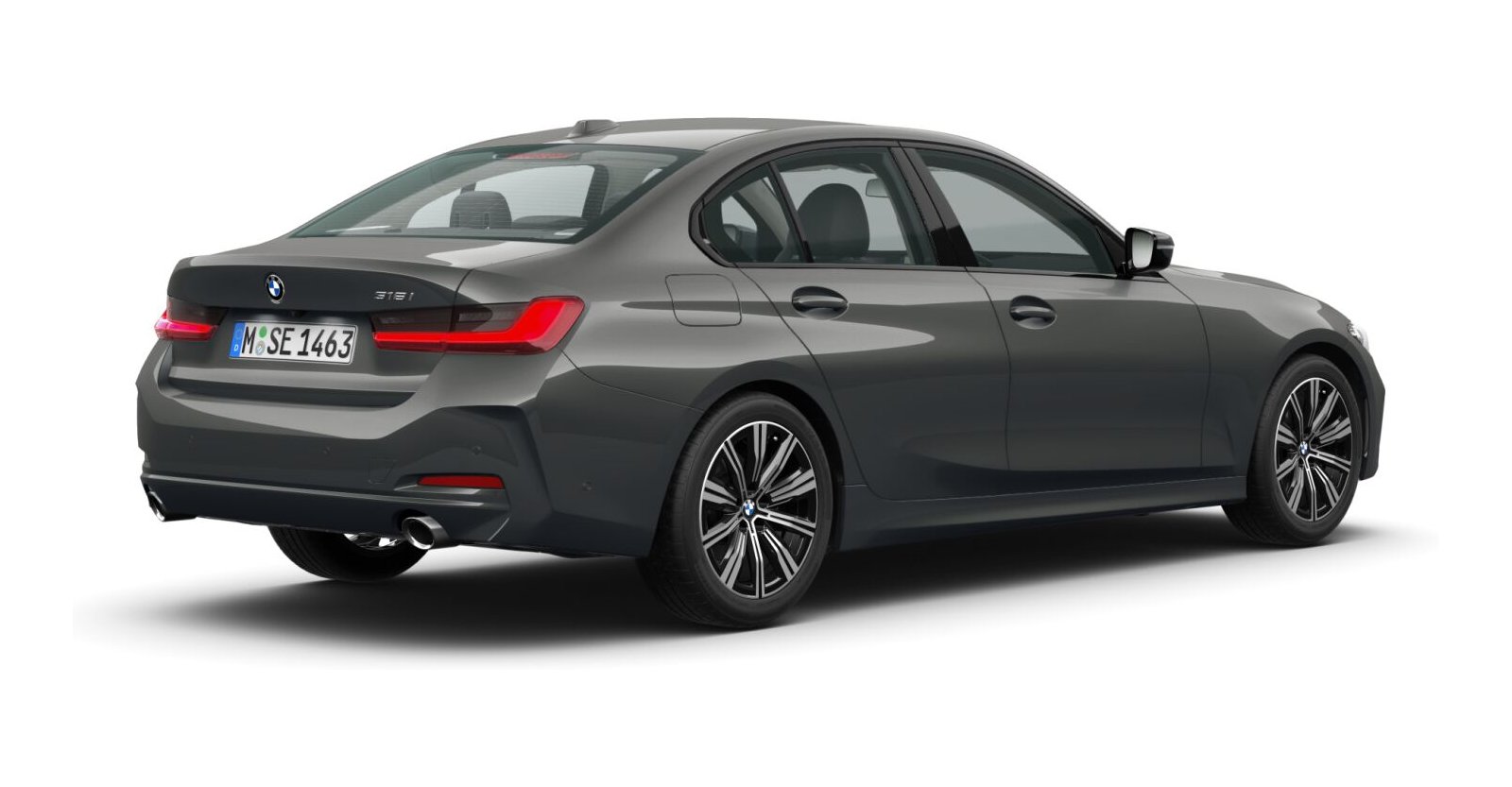 BMW BMW 3er in Grau von hinten