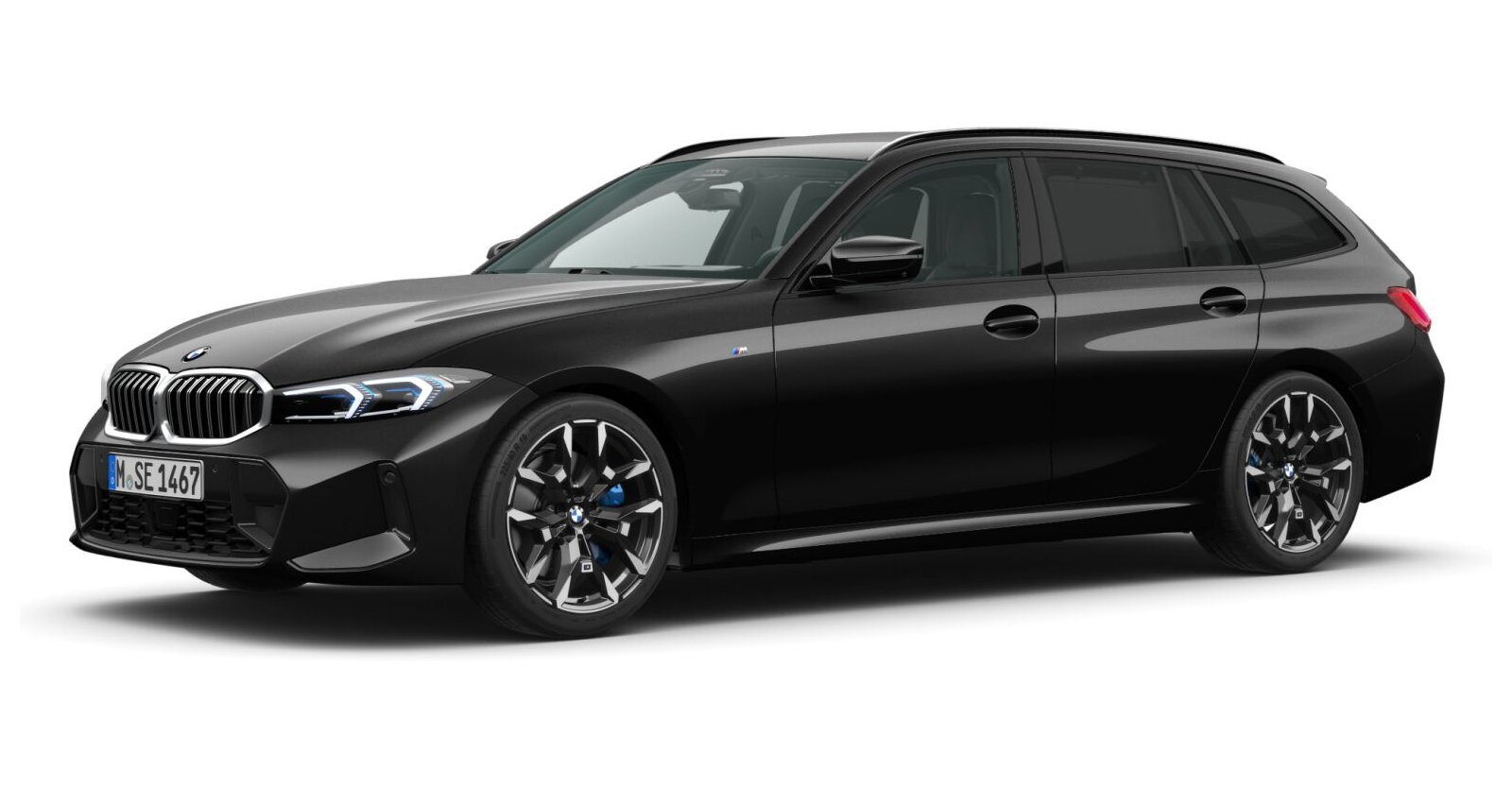 BMW BMW 3er in Schwarz von vorne