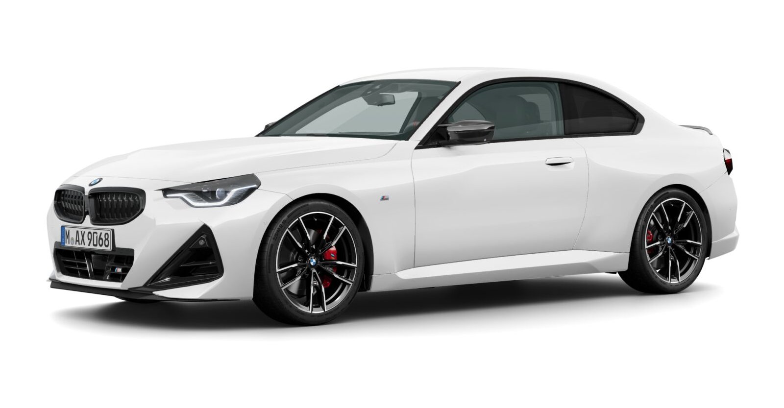 BMW M240i xDrive Coupé in Weiß von vorne BMW M240i xDrive Coupé in Weiß von vorne