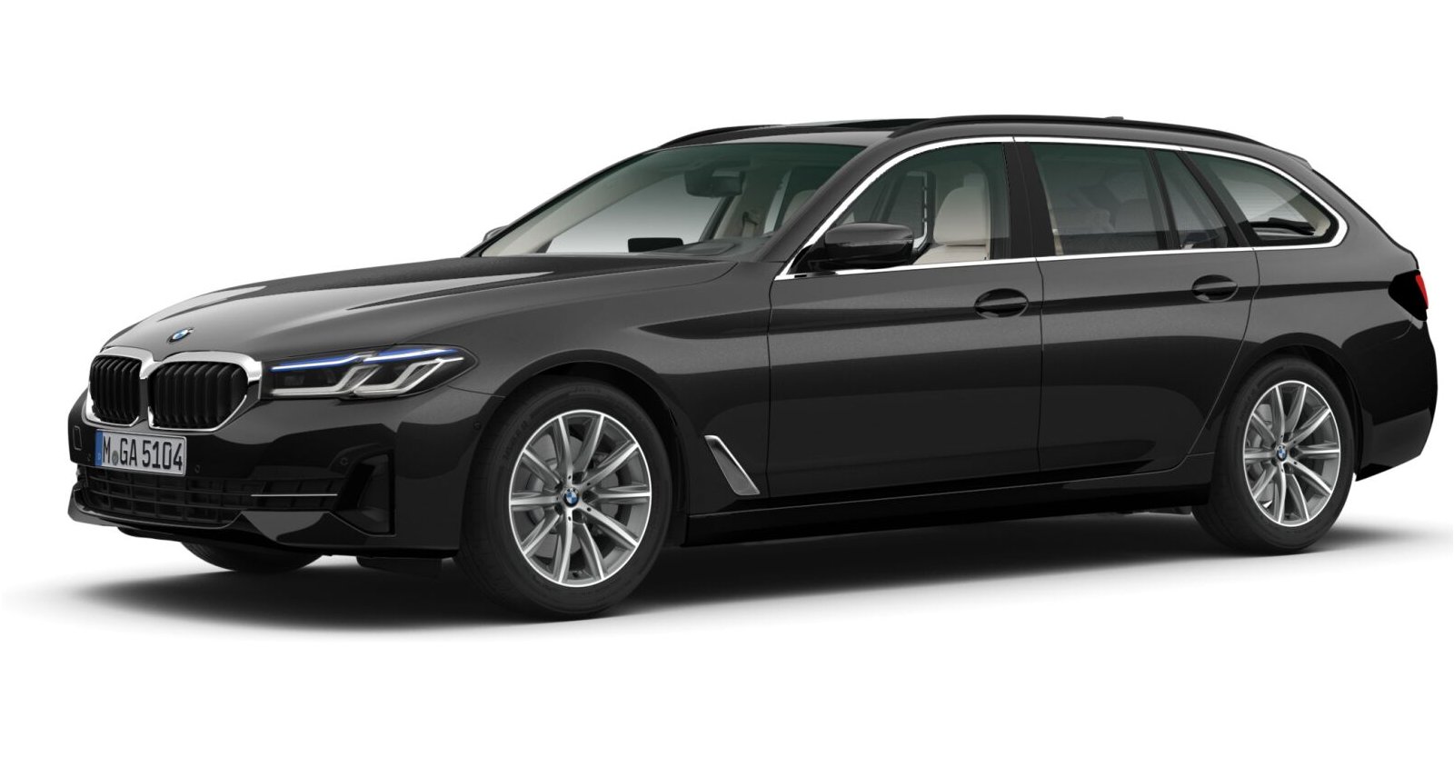 BMW BMW 5er in Schwarz von vorne BMW BMW 5er in Schwarz von vorne