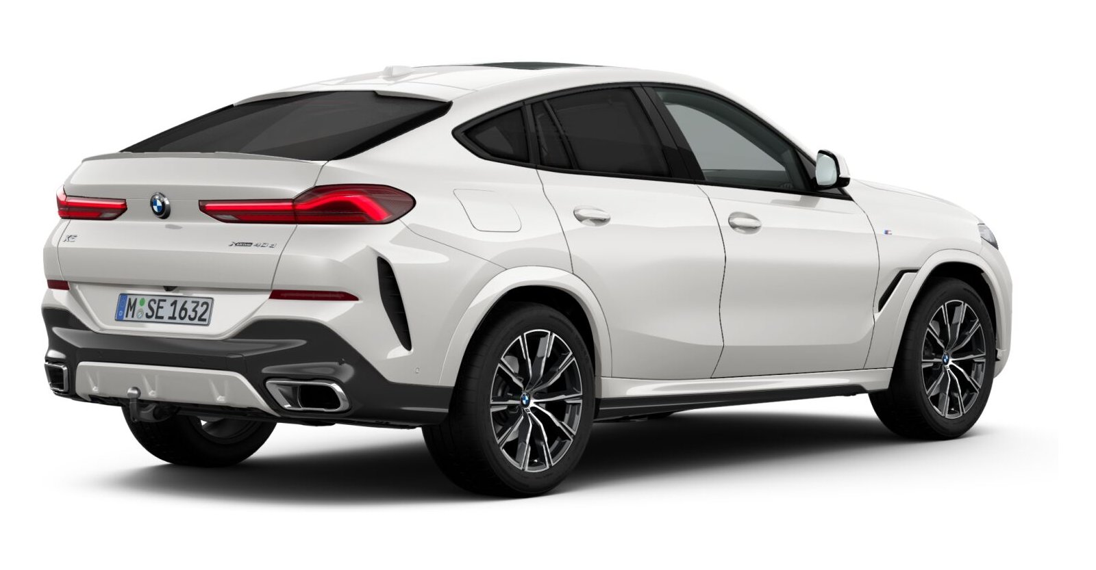 BMW BMW X in Weiß von hinten BMW BMW X in Weiß von hinten