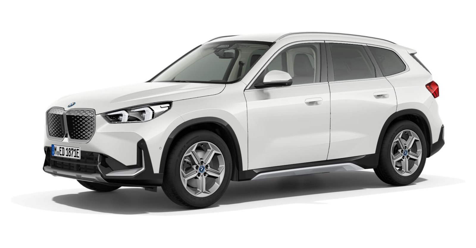 BMW iX1 xDrive30 in Weiß von vorne BMW iX1 xDrive30 in Weiß von vorne